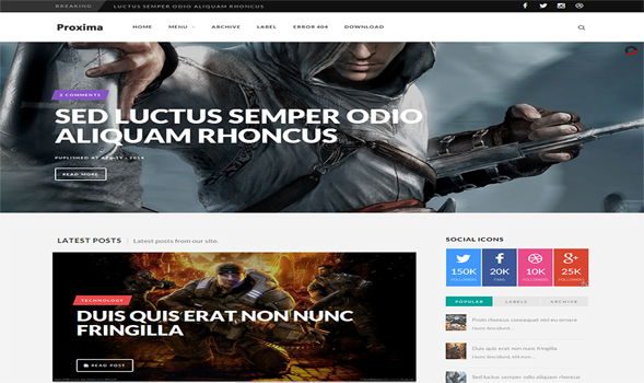 Proxima9-Game-Responsive-Blogger-Template