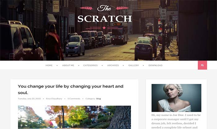 Scratch Blogger Template