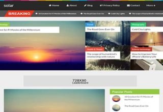 Solar Blogger Template