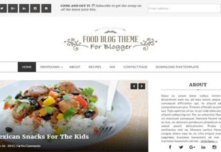 Food Blog Blogger Template
