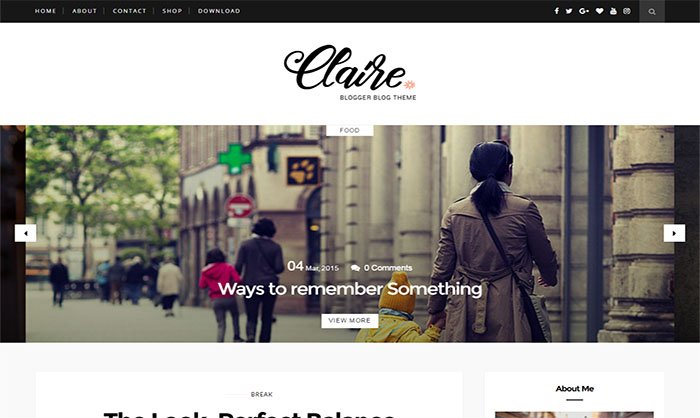 Claire Blogger Template