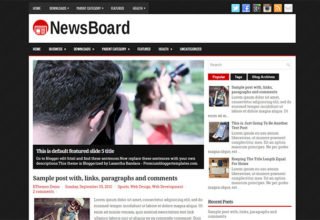 newsboard blogger template