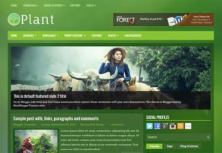 Plant Blogger Template