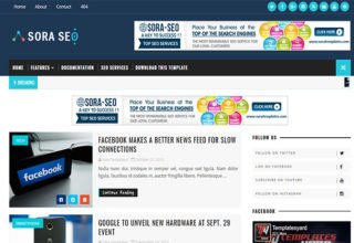 Sora SEO Blogger Template