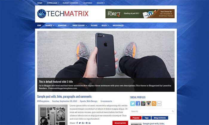 TechMatrix Blogger Template