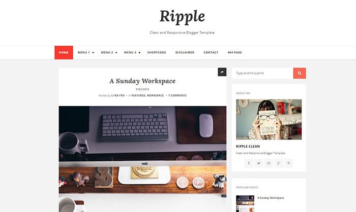 Ripple Mag Blogger Template