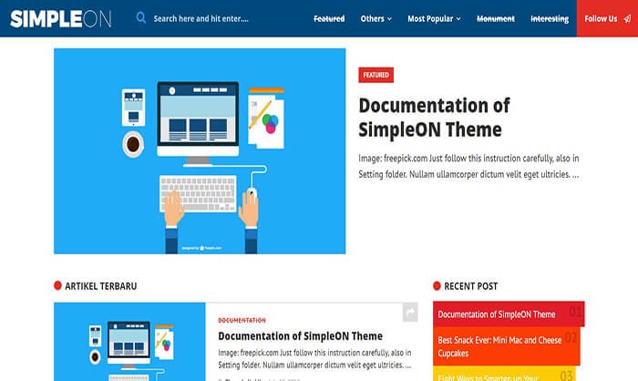 Simpleon Blogger Template