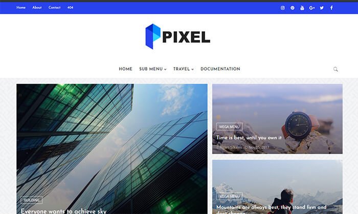 Pixel Blogger Template